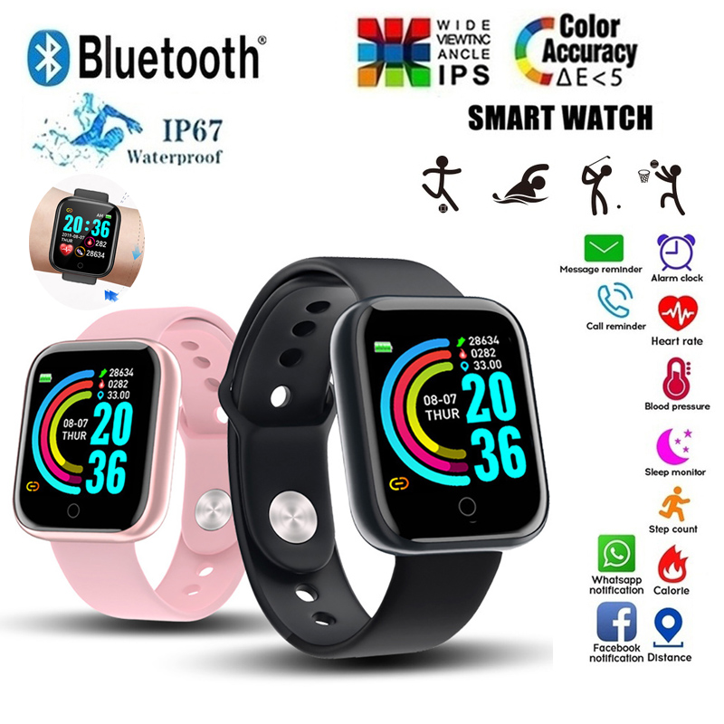 Smartwatch Face - D20สมาร์ทวอท์ชกันน้ำสายรัดข้อมือฟิตเนสเครื่องวัดชีพจรความดันโลหิตบลูทูธ Smartwatch บนสำหรับ Apple IOS Android