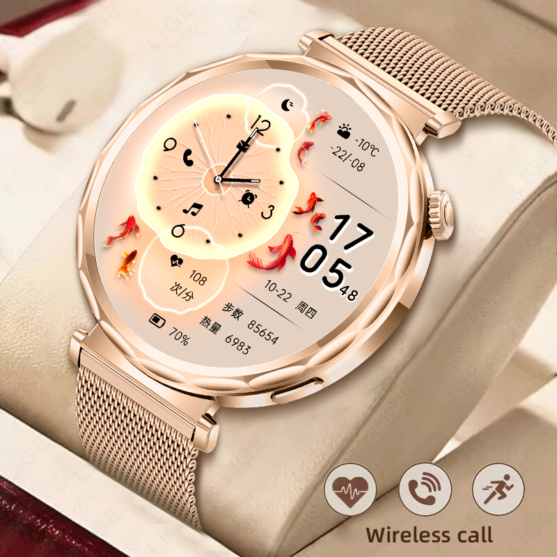Smartwatch Custom - LIGE สมาร์ทวอท์ชผู้หญิงสําหรับ Xiaomi สร้อยข้อมือฟิตเนสกีฬา Bluetooth Call