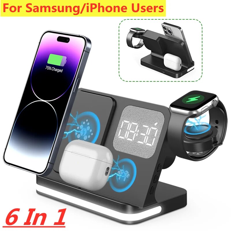 Wireless Charger Watch - Wireless ChargerสําหรับiPhone 15 14 Samsung S23