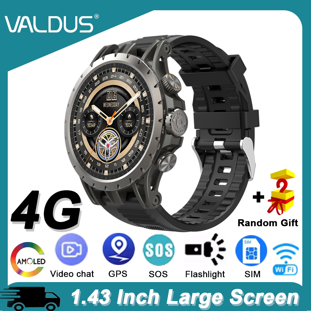 Smartwatch Instagram - VALDUS VG54 Smartwatch AMOLEDพร้อมซิมการ์ดHDกล้องสําหรับMan Woman 4GนาฬิกาGPS