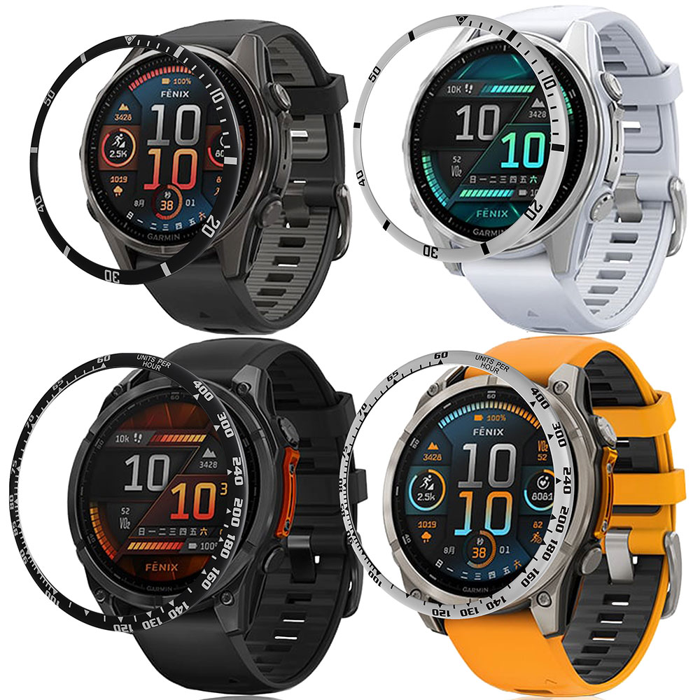 Garmin Smartwatch Accessories - ขอบนาฬิกาสำหรับการ์มิน ฟินิกซ์​​8 43 มม.47 มม.51 มม.อุปกรณ์เสริมสมาร์ทวอทช์ตัวป้องกันโลหะฝาครอบขอบกันชนแหวนกรอบ