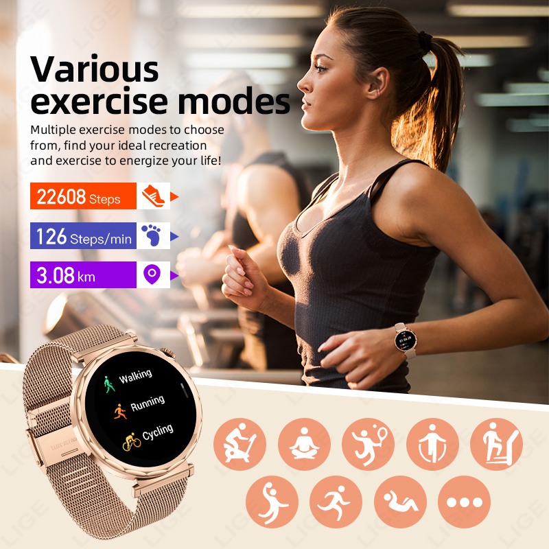 LIGE สมาร์ทวอท์ชผู้หญิงสําหรับ - Smartwatch Custom บทวิจารณ์และราคา