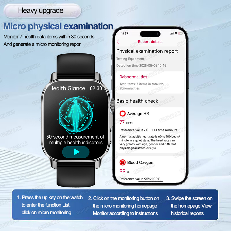 สมาร์ทวอทช์อัจฉริยะ AI แพทย์ด้ - Android Smartwatch Accessories บทวิจารณ์และราคา