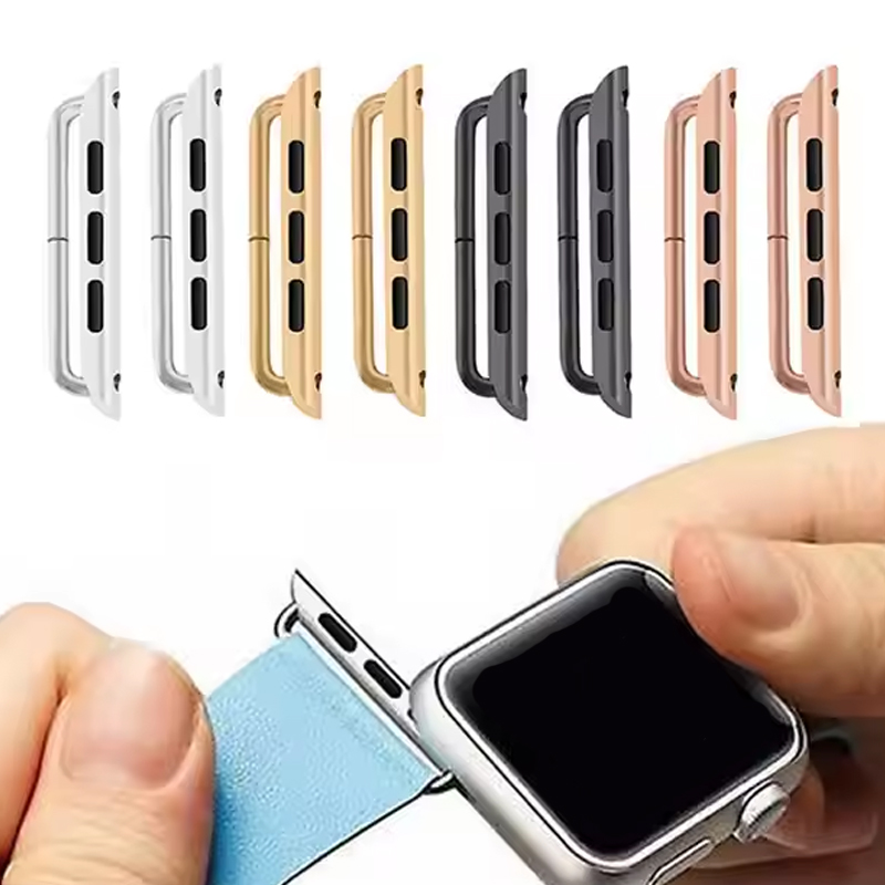 2pcs สแตนเลสสตีลอะแดปเตอร์สําห - Watch Band Connector บทวิจารณ์และราคา