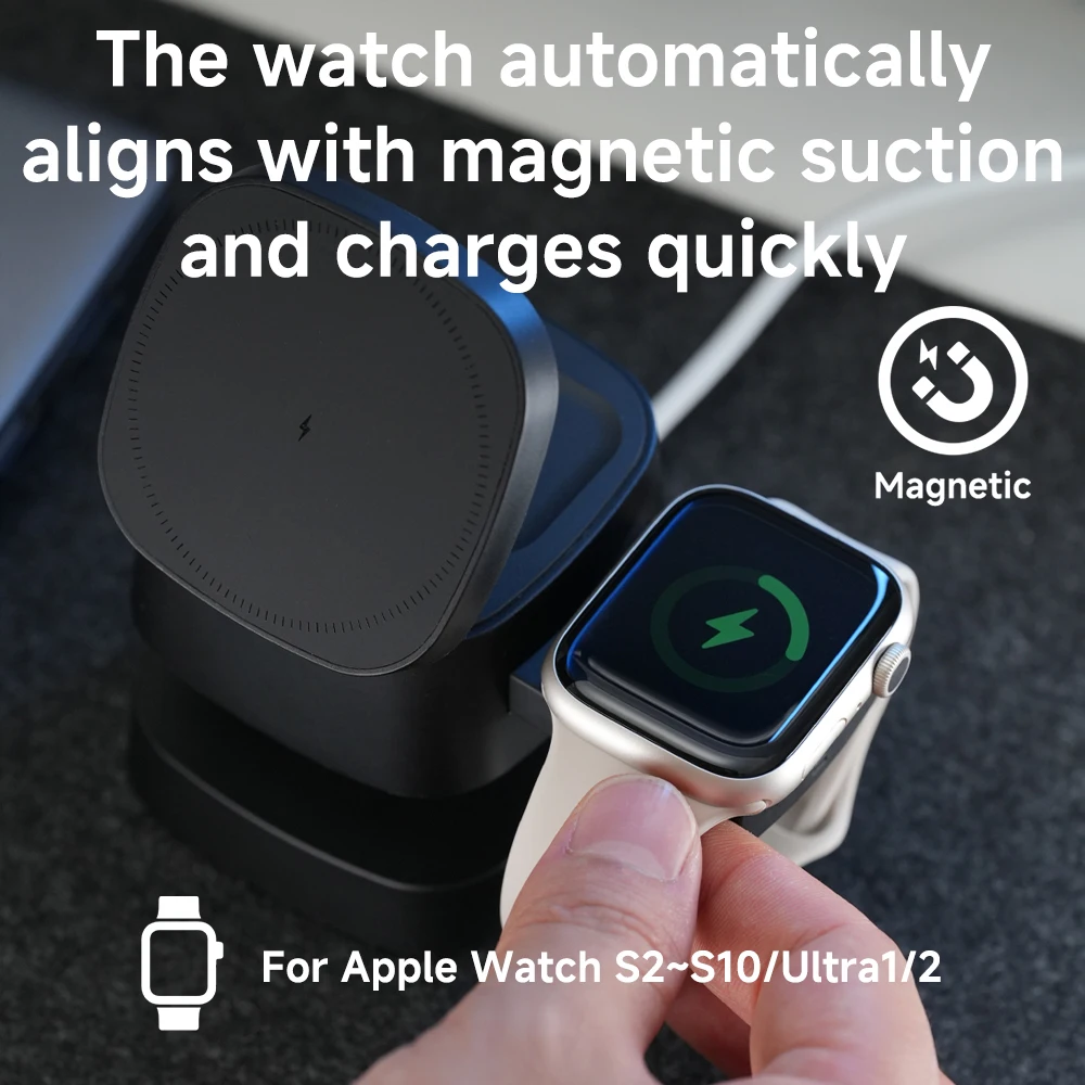 แท่นชาร์จไร้สายแม่เหล็ก 3 in 1 - Wireless Charger Watch บทวิจารณ์และราคา