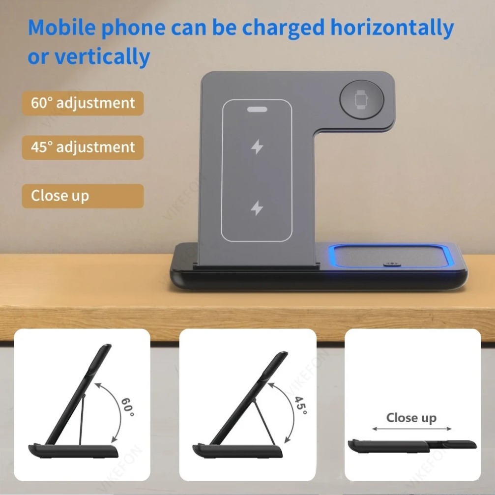 แท่นชาร์จไร้สายแบบพับได้ 3 in  - Watch Charging Dock บทวิจารณ์และราคา