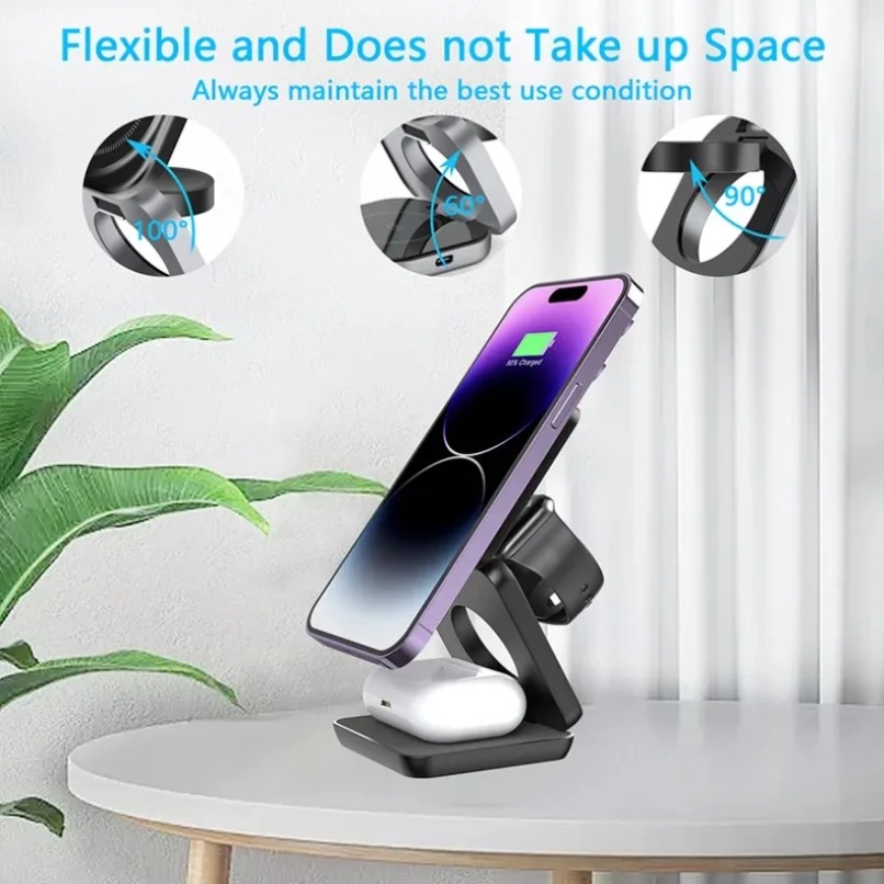 แท่นชาร์จไร้สายแม่เหล็กแบบพับไ - Wireless Charger Watch บทวิจารณ์และราคา