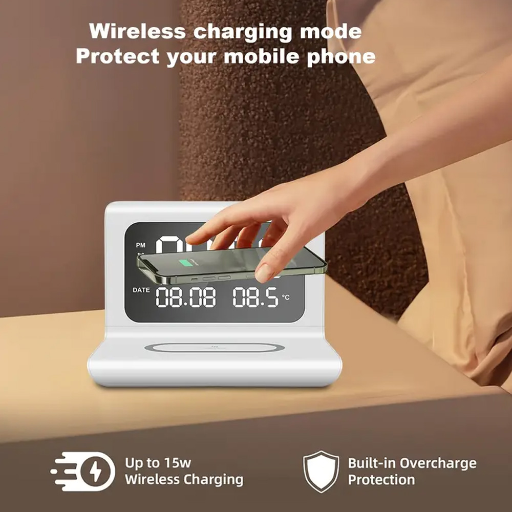 แท่นชาร์จไร้สายแบบเร็วพร้อมนาฬ - Wireless Charger Watch บทวิจารณ์และราคา