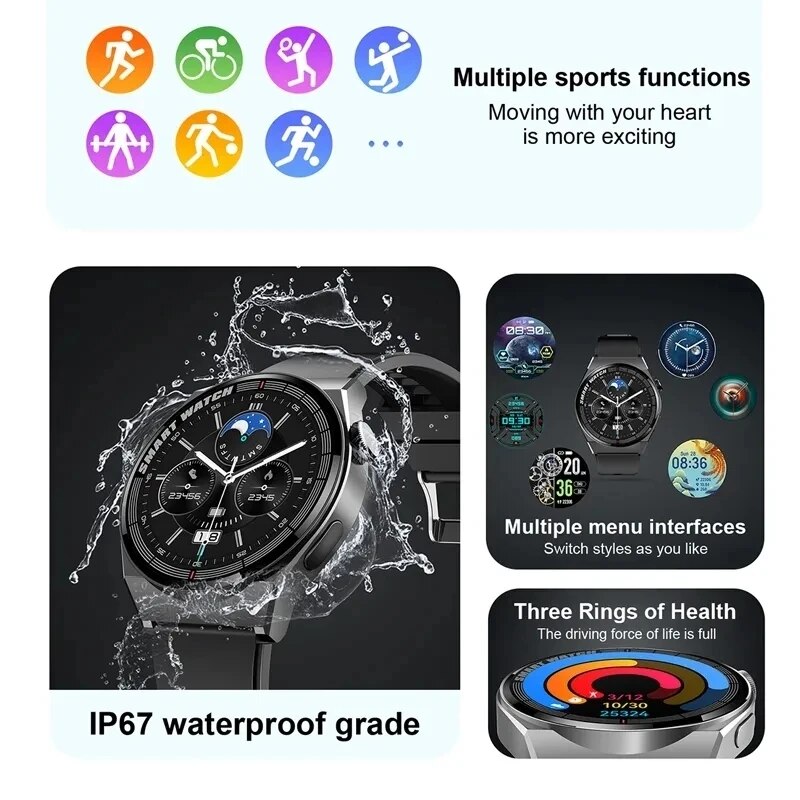 นาฬิกาสมาร์ทวอทช์ซีรีส์ GT สำห - Smartwatch Face บทวิจารณ์และราคา