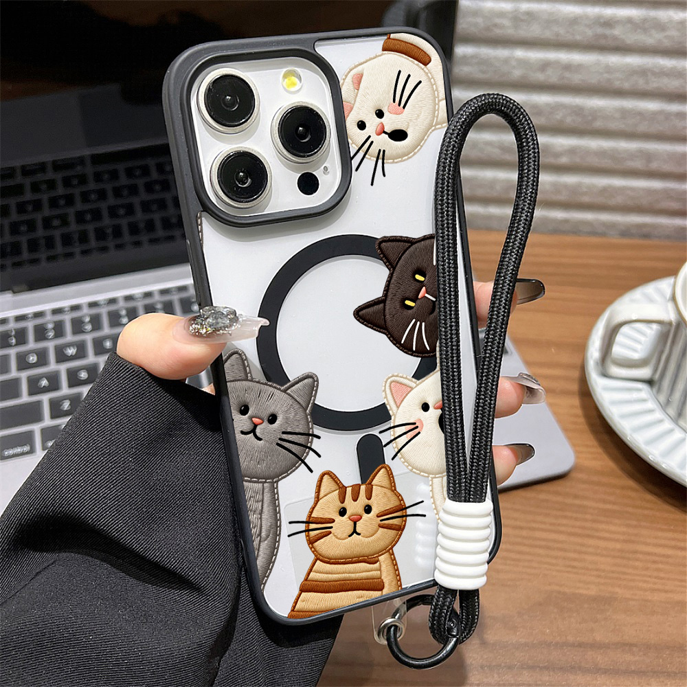 เคสโทรศัพท์ลายปักแมวน่ารัก สำห - Apple Iphone 15 Pro Max บทวิจารณ์และราคา
